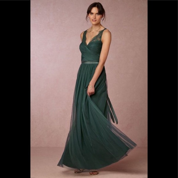 Anthropologie Dresses & Skirts - Anthropologie Hitherto Size 2 Dusty Emerald Dress